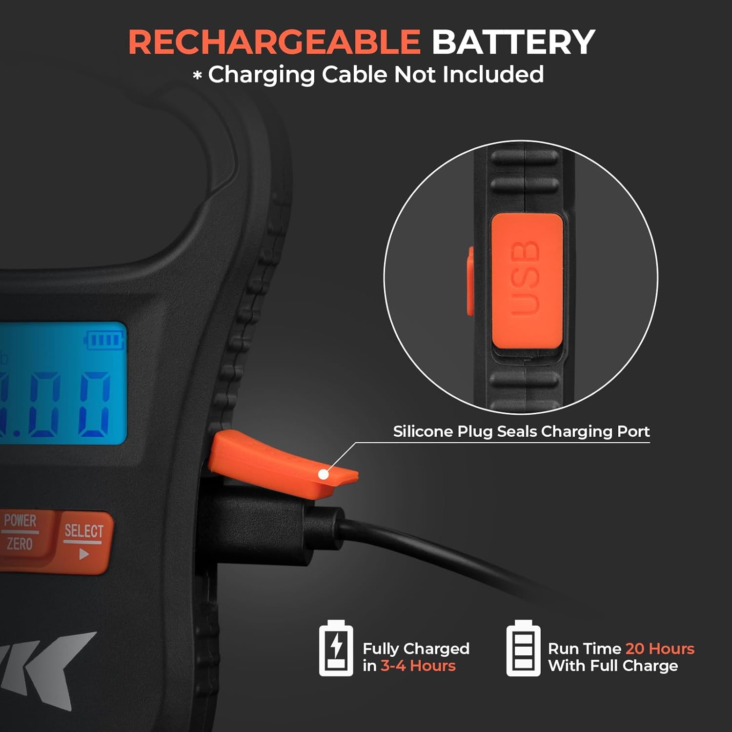 Thumbnail 3 de KastKing ToughTide Fishing Scale: Ultra-Thin, USB-C Rechargeable, 65lb Capacity