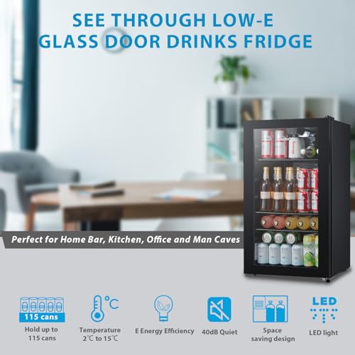 Detalle 2 de COMFEE' 93L Drinks Fridge with Low-E Glass Door, RCZ99BG2(E)