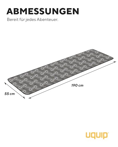 Detalle de Uquip Isomatte Flexy 190 grau – ultraleichte, wasserdichte Campingmatte