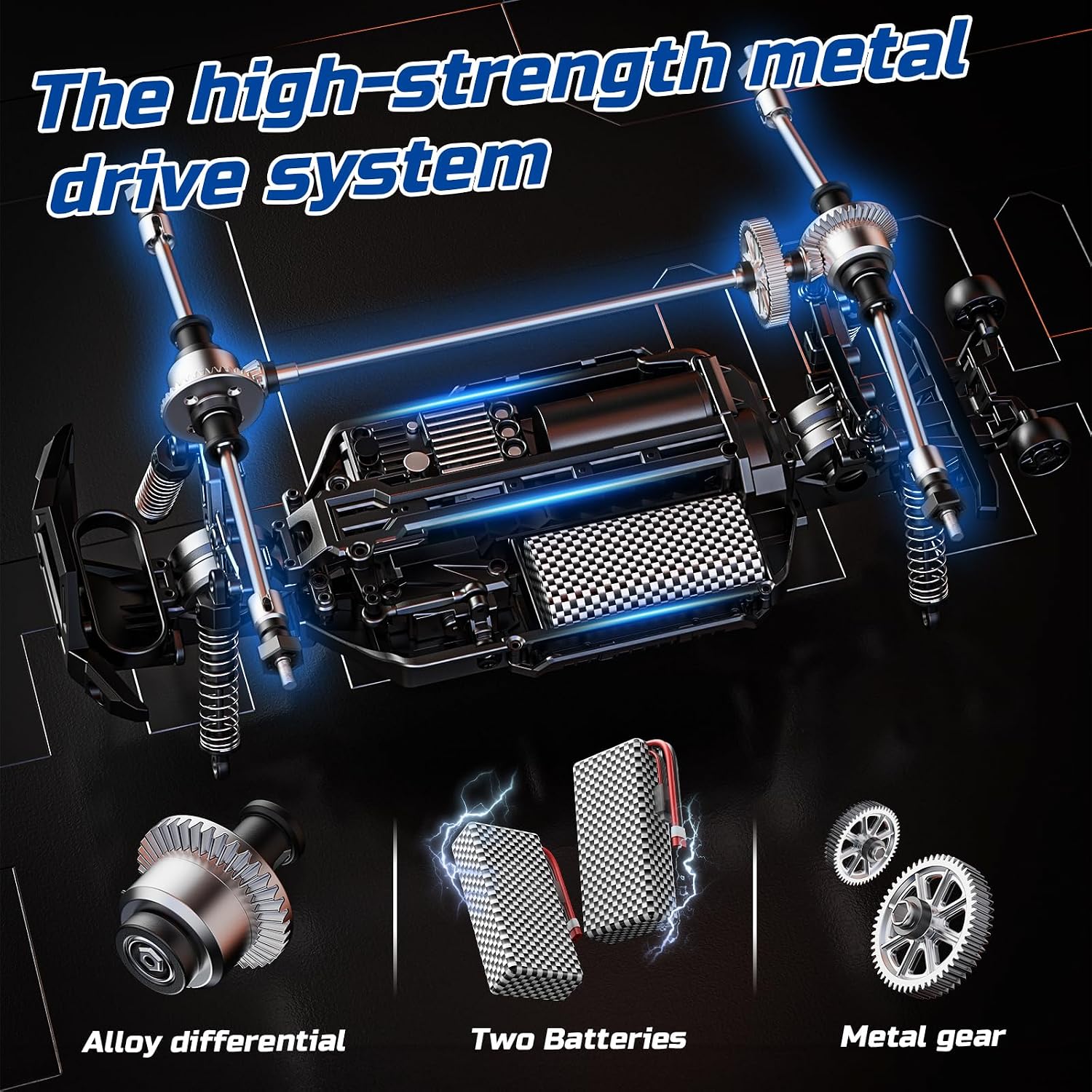 Detalle 2 de DEERC 9003E RC-All-Terrain Truck 40 km/h