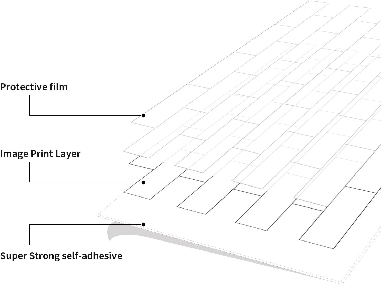 Thumbnail 1 de Fantasnight Black Tile Stickers (30x15cm, 12 pcs) – Peel and stick waterproof vinyl for bathroom & kitchen tiling