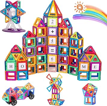 Detalle de aaczly Bloques Magnéticos 3D de 122 Piezas para Niños 🧩
