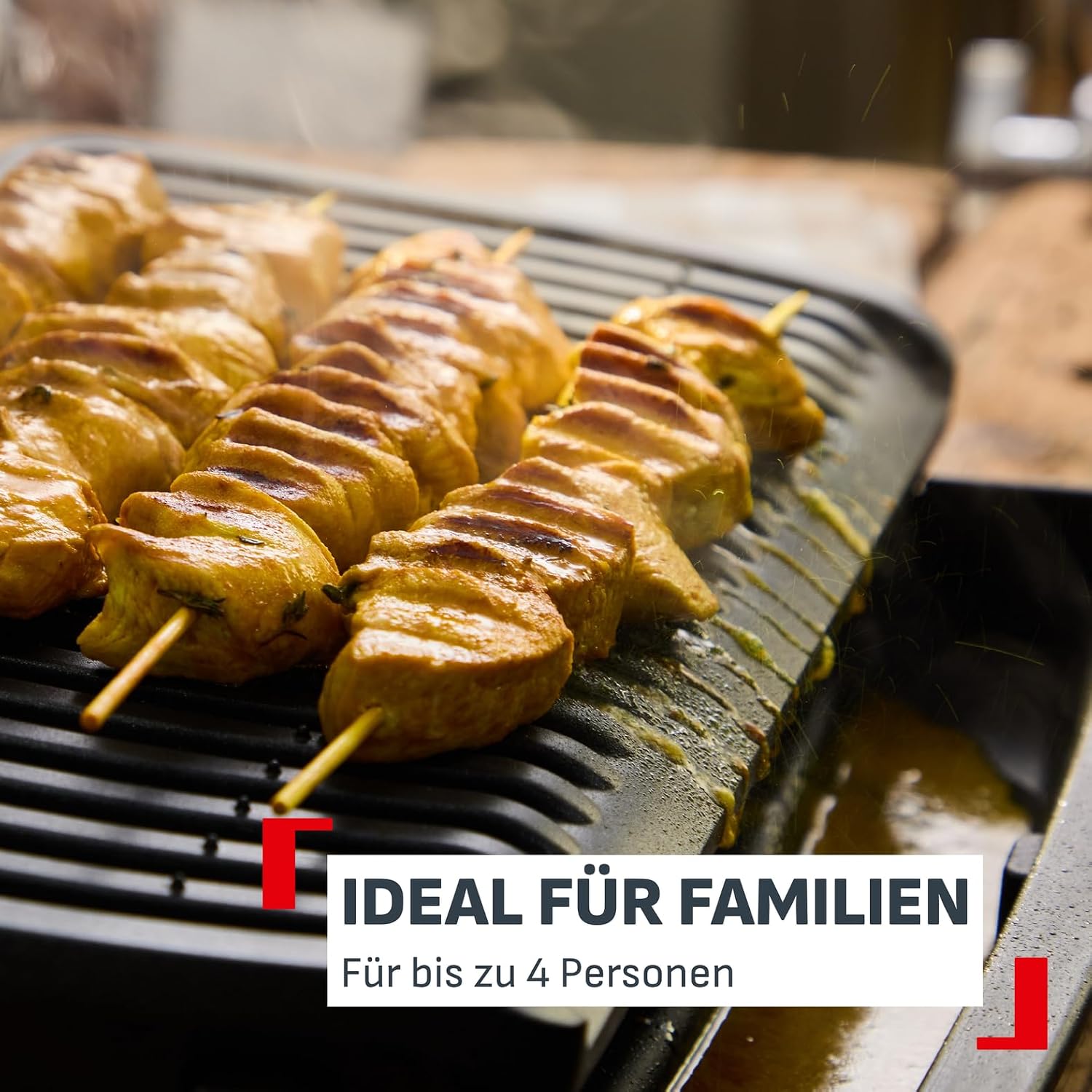 Thumbnail 6 de Tefal OptiGrill+ Kontaktgrill GC712D12 – mit 6 Programmen, Garstufenanzeige & abnehmbaren Platten
