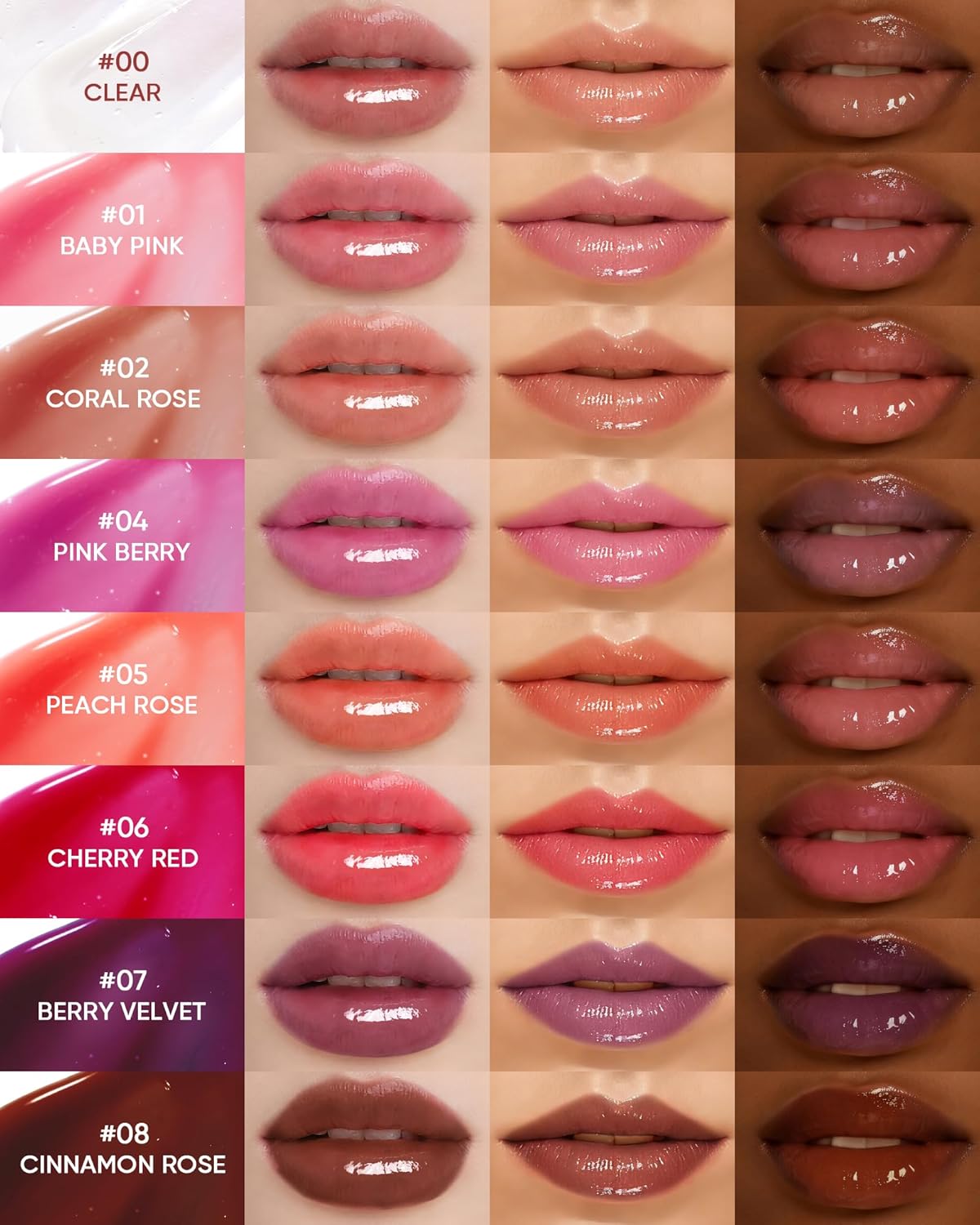 Thumbnail 3 de SKINTIFIC Peptide Brightening Lip Serum (Baby Pink) Tinted Gloss Balm with Peptides, Squalane & Cooling Applicator