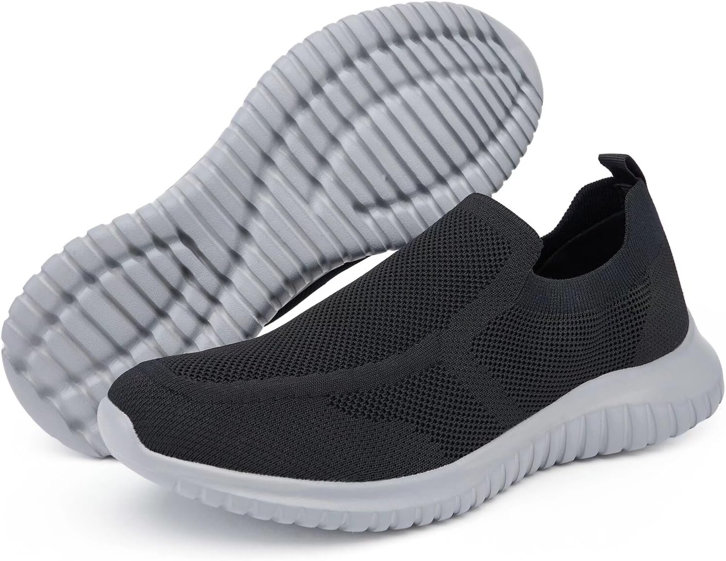 Detalle de konhill Herren Slip On Sneaker – Leichtgewicht, atmungsaktive Mesh-Schuhe
