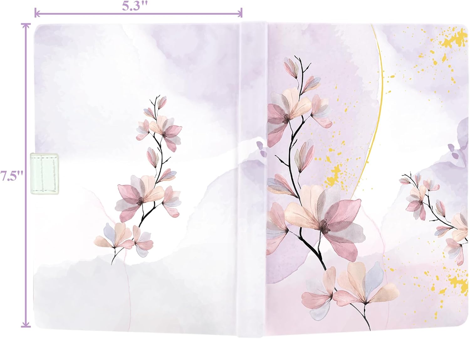 Detalle de DWIYITTN Girls’ Hardcover Journal, 192 Lined Pages, Pen, Lavender Floral