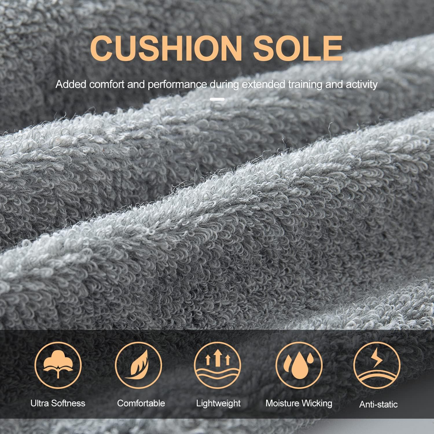 Thumbnail 4 de CS CELERSPORT 6-Pair Ankle Athletic Running Socks: Low Cut, Cushioned, Moisture-Wicking