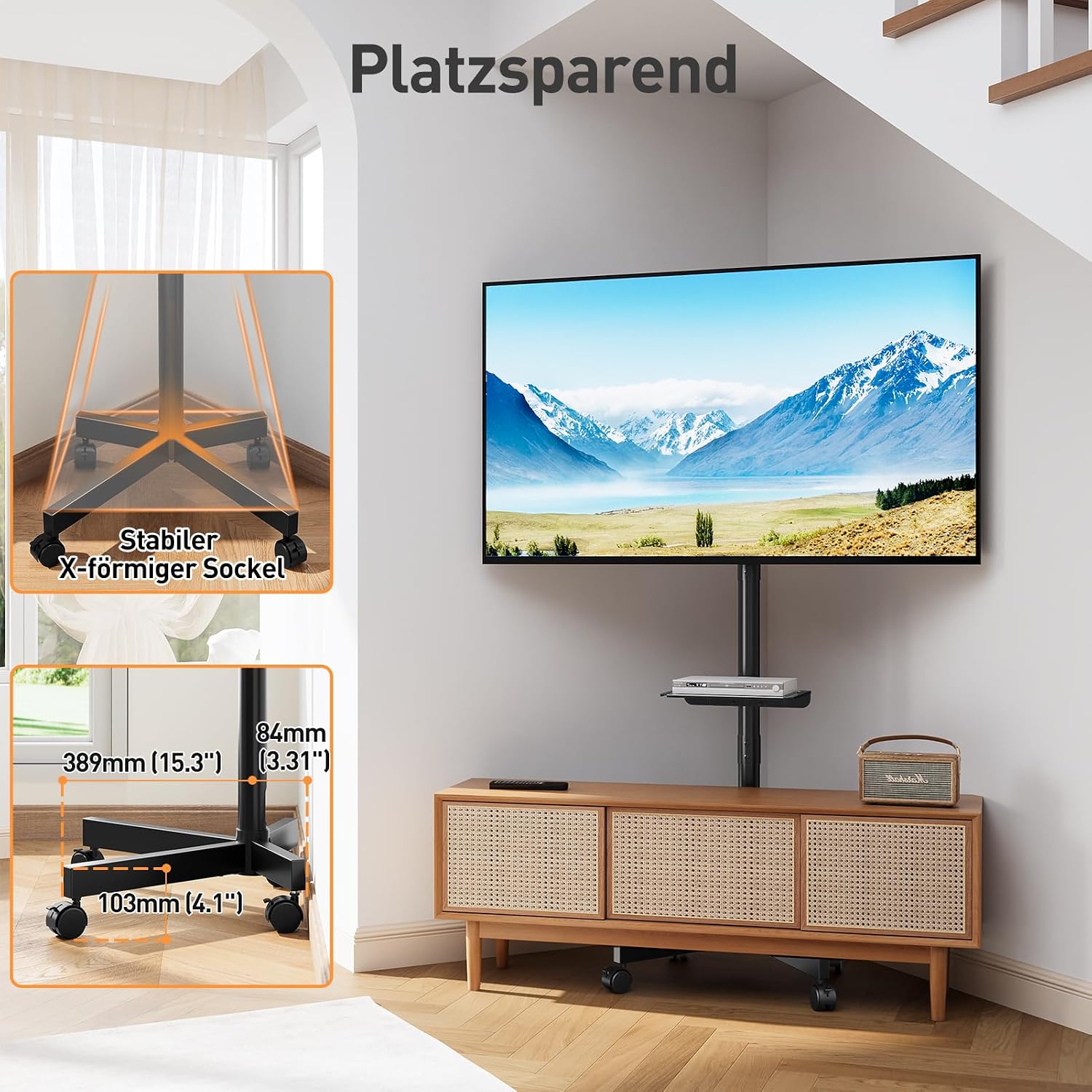 Detalle 2 de ELIVED EV1117 TV Ständer rollbar 26–60 Zoll