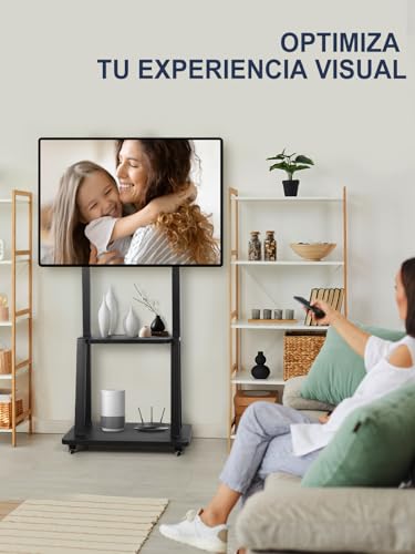 Detalle 2 de Soporte de TV con Ruedas, Ajustable, Hasta 75"