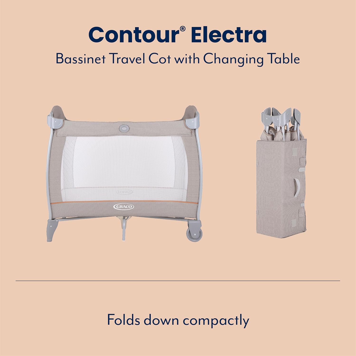 Detalle de Graco Contour Electra Lightweight Travel Bed with Music, Vibration and Foldable Design