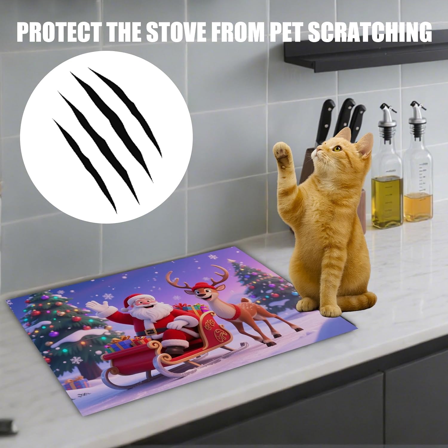 Detalle 2 de Nuxovilar Stove Top Cover Mat, 28.35 × 20.47 Inches, Polyester-Diatom Blend