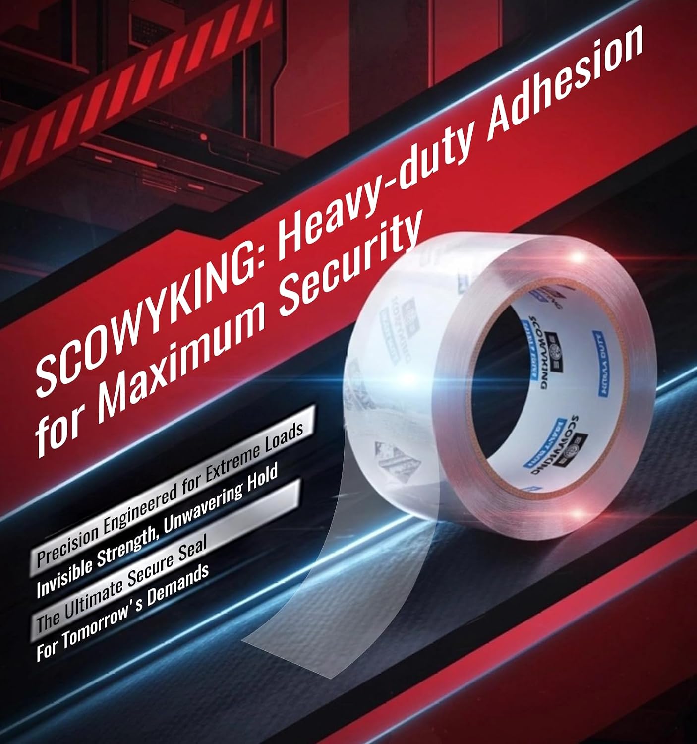 Detalle de Scowyking Clear Packing Tape Refills, 6 Rolls, 2.7 Mil, 2" × 68 Yd
