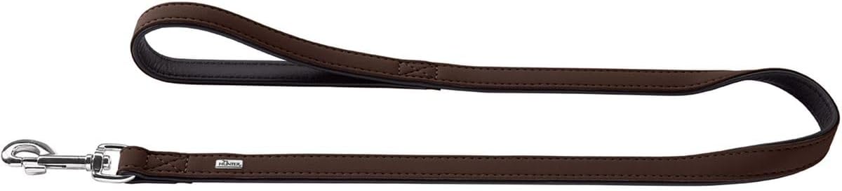 Detalle de HUNTER SOFTIE Führleine für Hunde – Kunstleder, Handschlaufe, 110 cm x 1,5 cm, himbeer (Made in Germany)