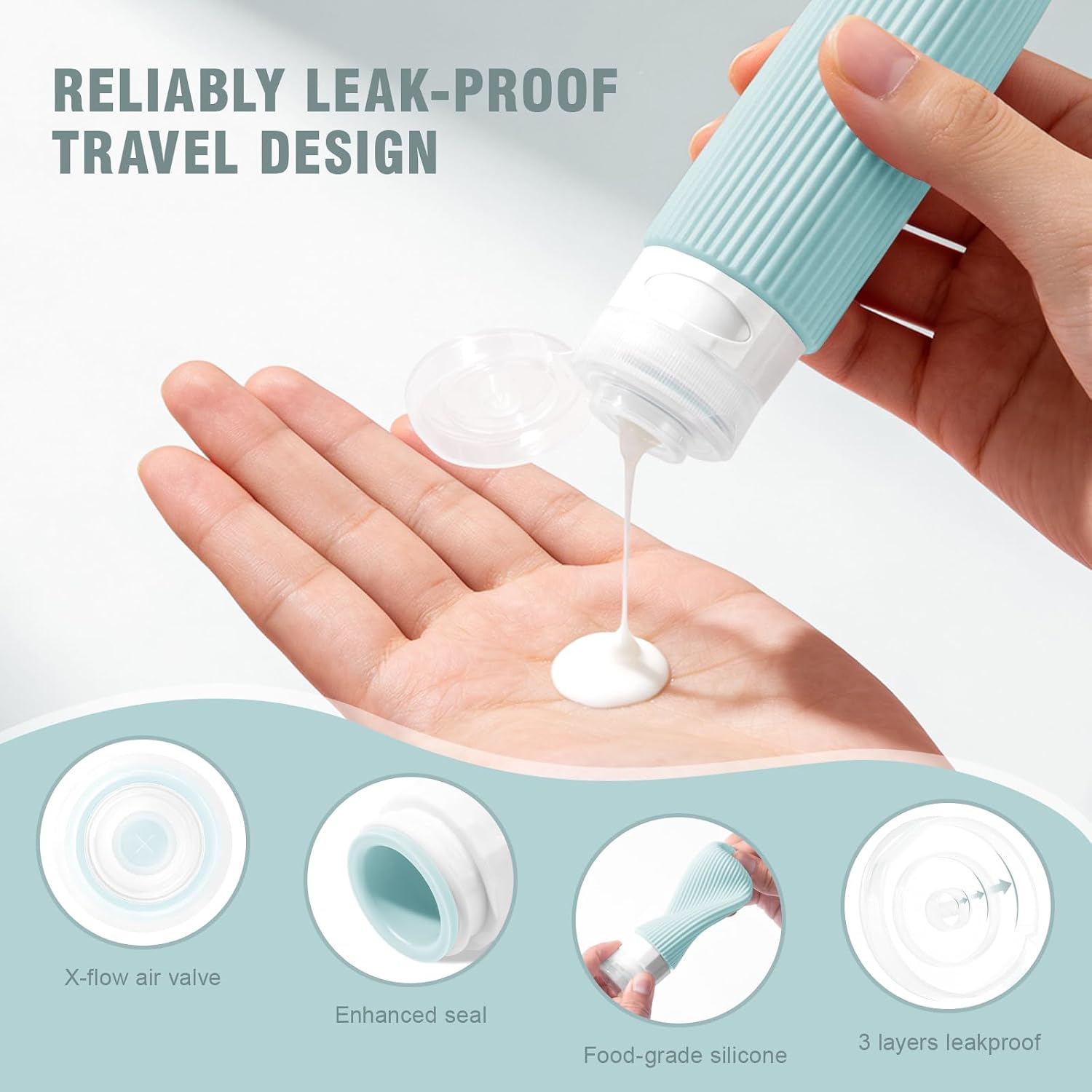 Thumbnail 1 de Maoweni Travel Bottles for Toiletries – 9 Pack Silicone Set (Summer Candy)