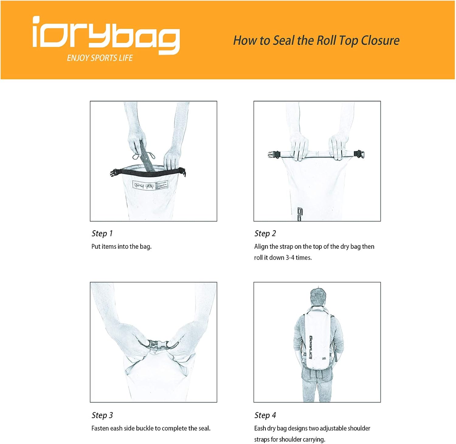 Thumbnail 6 de IDRYBAG Dry Bags for Kayaking Waterproof 2L–40L: Lightweight, Durable Dry Sack for Outdoor Adventures