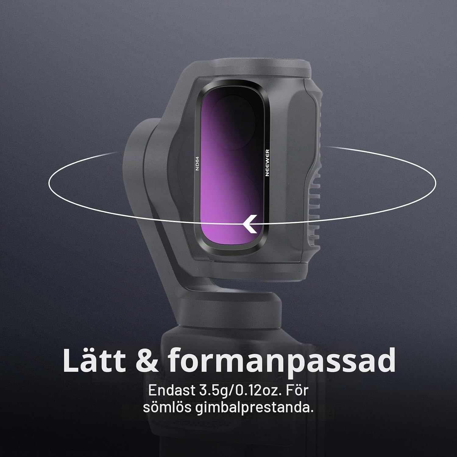 Detalle de NEEWER FL-L01 ND-filterset för Insta360 Luna Ultra med fyra ND-filter