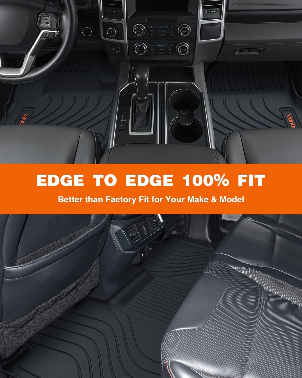Thumbnail 3 de Vantio All-Weather Floor Mats for 2023–2026 Chevy Colorado / GMC Canyon Crew Cab — Custom Fit TPE with Door Sill Protection