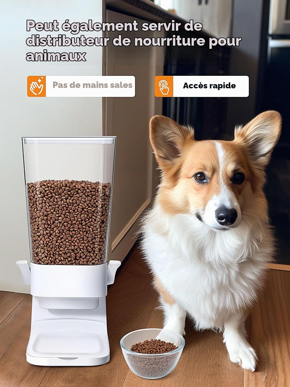 Thumbnail 6 de Tokokimo Blanc granendispenser, set van 2 in wit met bediening via hendel
