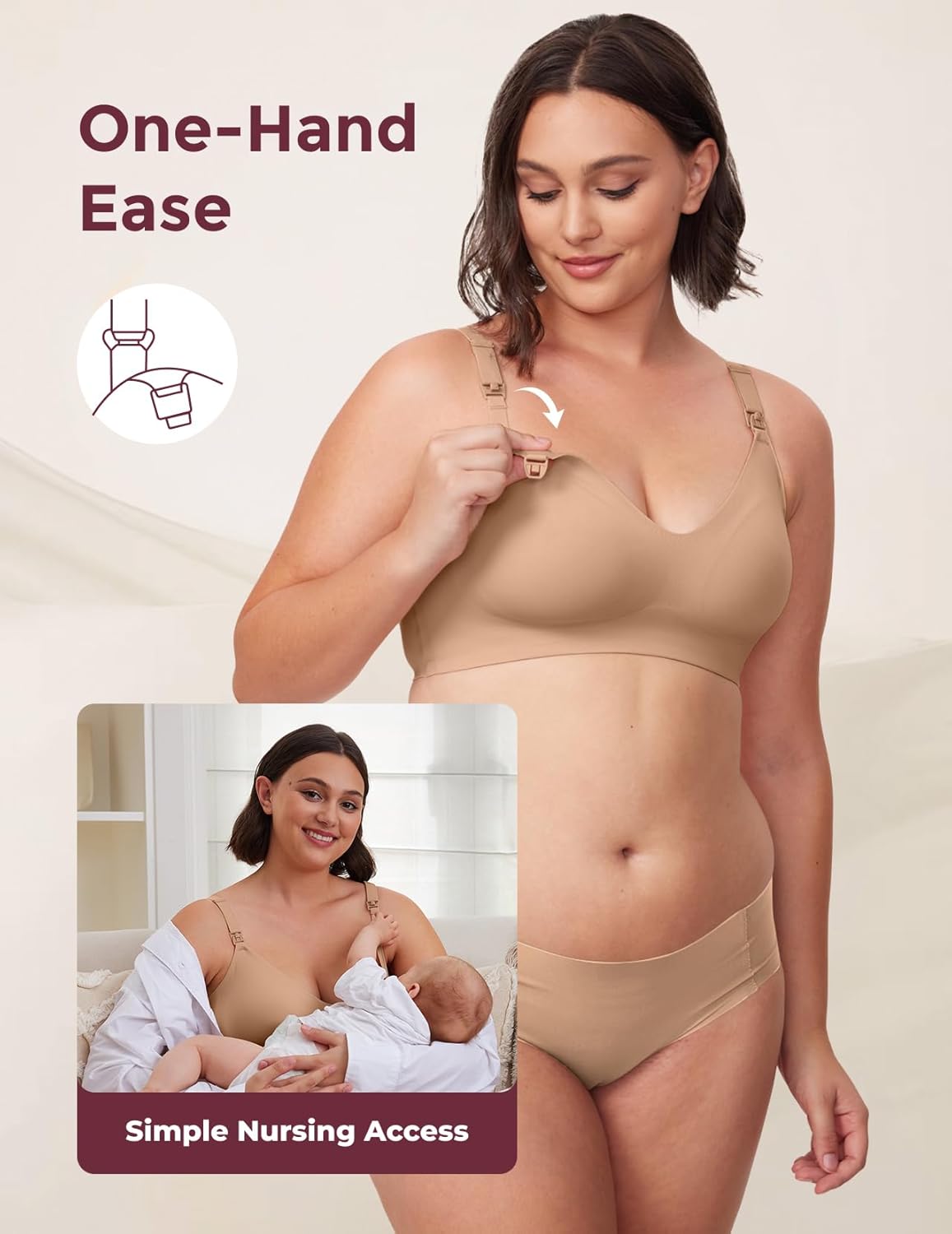 Thumbnail 5 de Momcozy Nursing Bras for Breastfeeding YN21 Seamless Ultra Comfort Maternity Bra