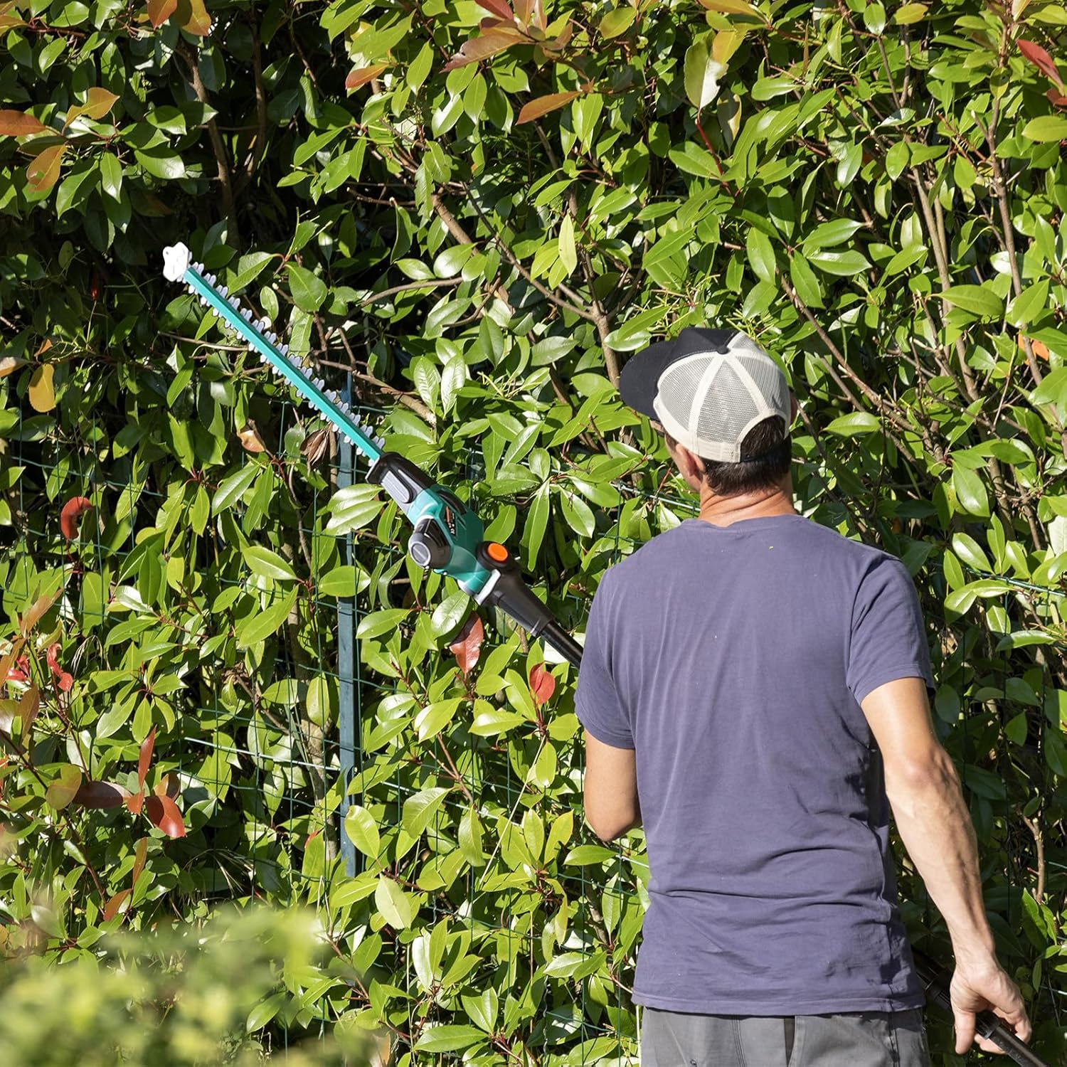 Thumbnail 6 de TLGREEN Tagliasiepi telescopico a batteria 20V 4Ah con lama 45 cm e testa pivotante a 7 posizioni