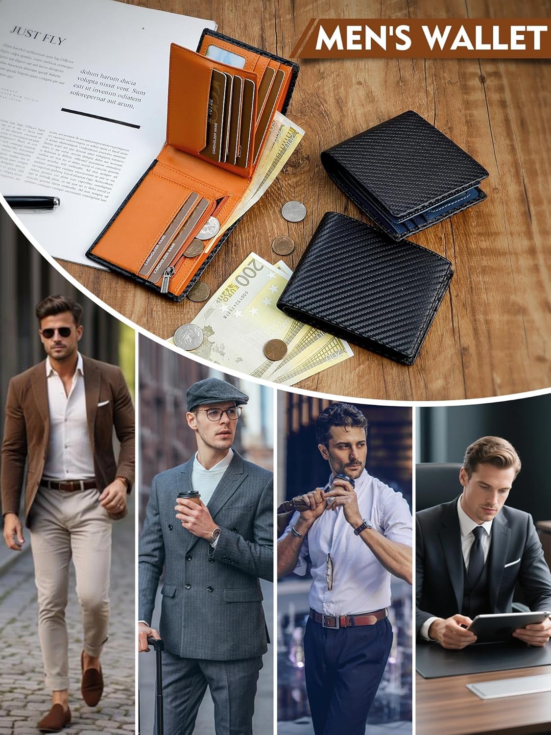Detalle 2 de GSG RFID Tri-Fold Wallet, 14 card slots