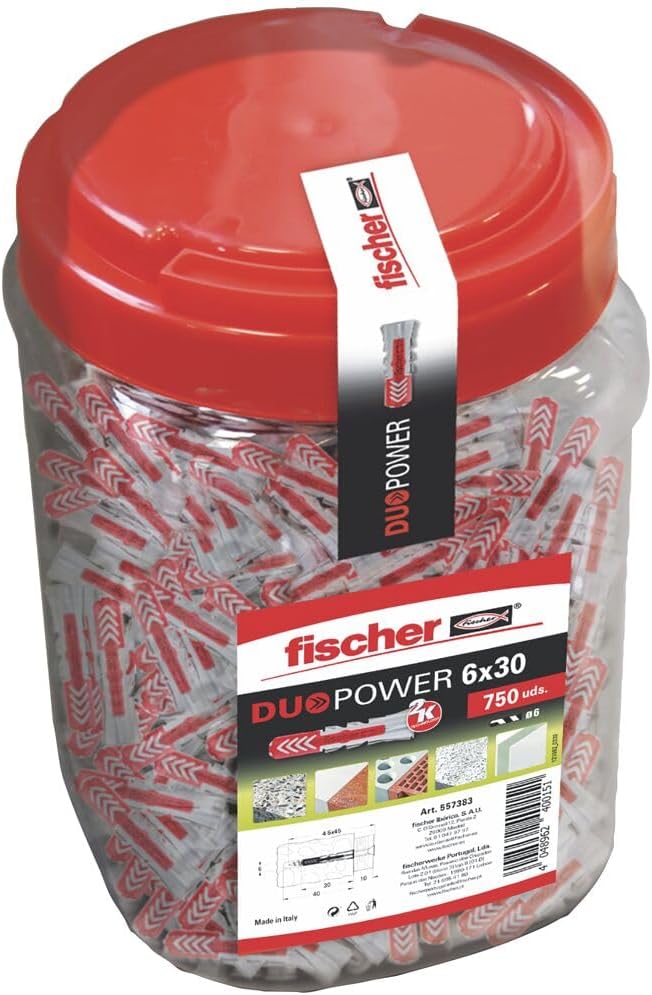 fischer Duopower 6x30 tacos para placas y hormigón