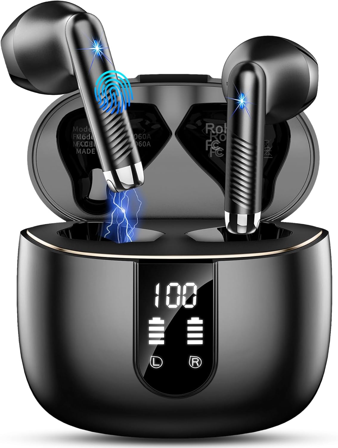 Detalle de Ecouteurs Bluetooth sans Fil 5.4 – Édition 2026, IP7, 56H d’autonomie, ENC 4 micros et USB-C