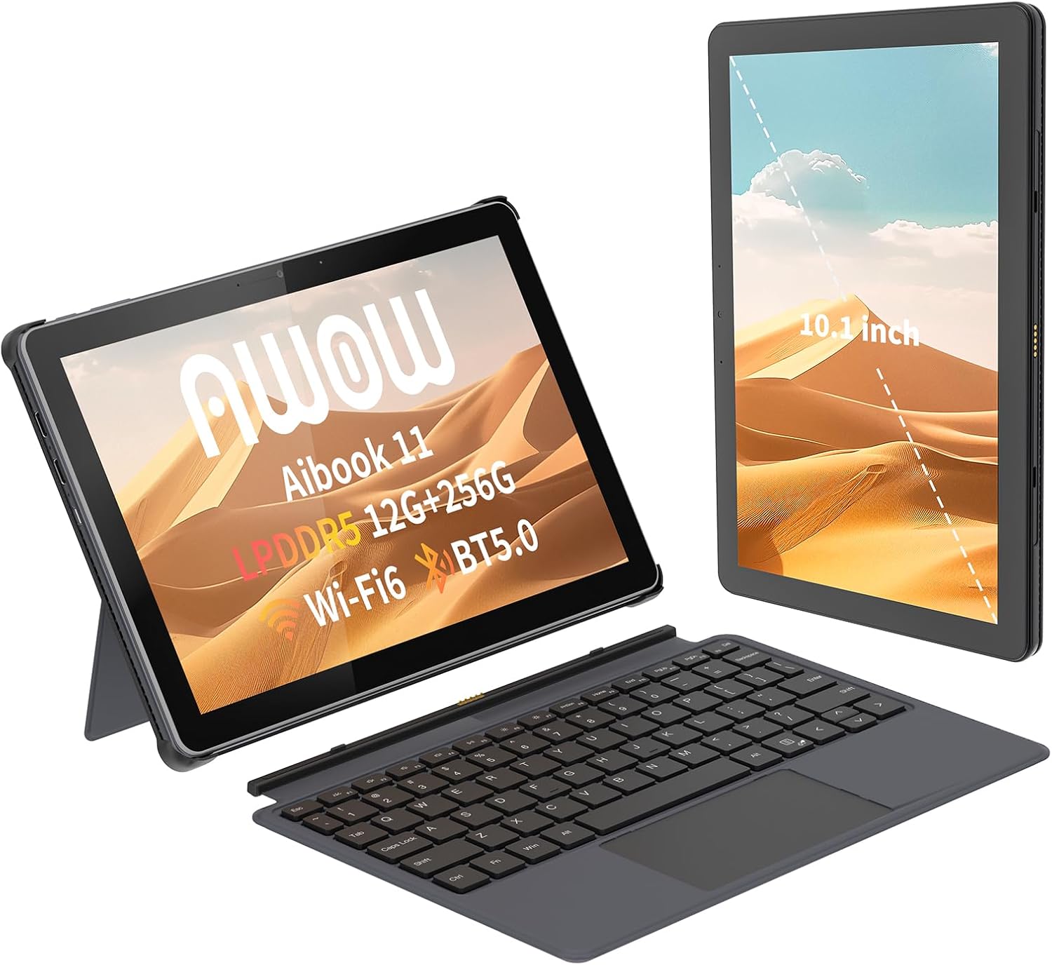 Detalle de AWOW AIBOOK 11: 10,1 Zoll 2-in-1 Tablet mit deutscher Tastatur – Alder Lake N95, 12GB RAM, 256GB SSD
