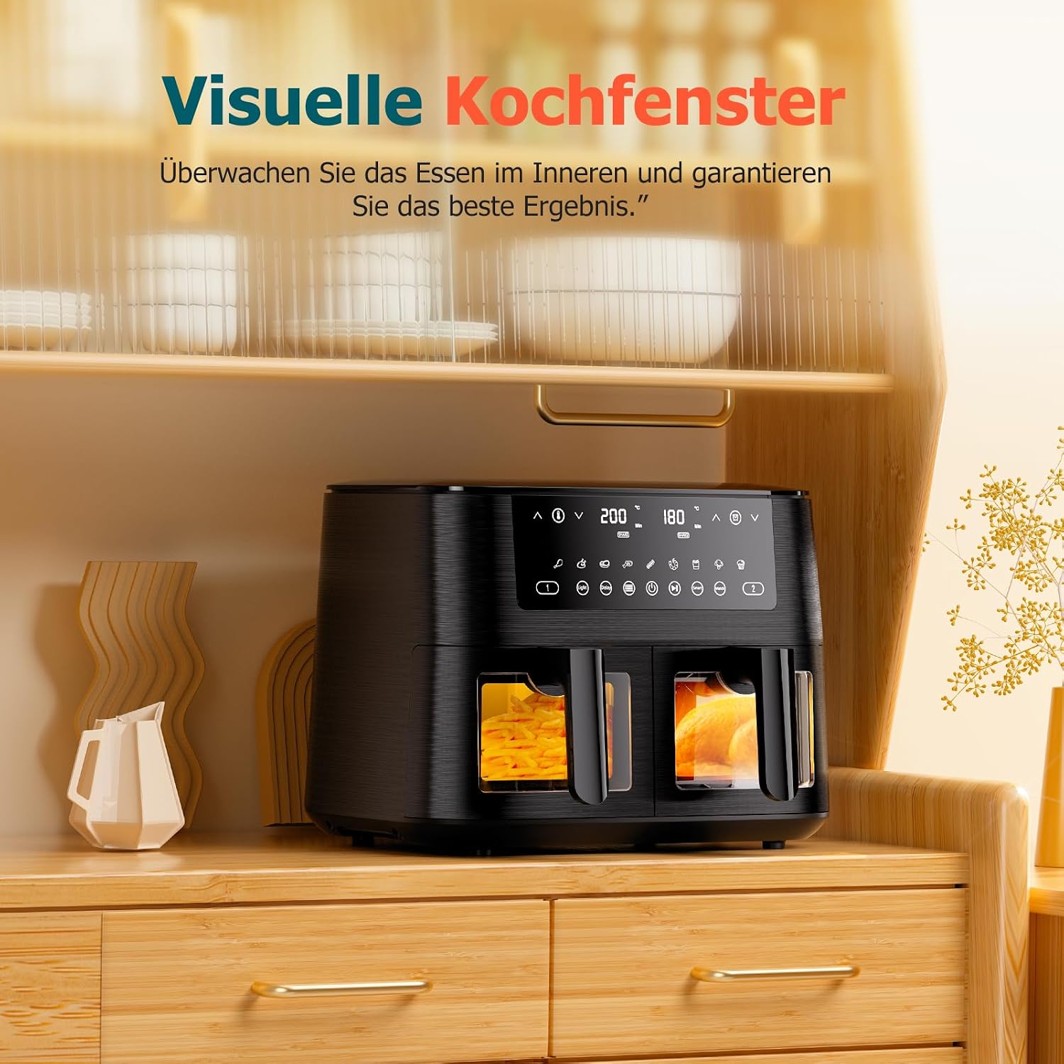 Thumbnail 6 de Heißluftfritteuse Airfryer mit Sichtfenster 7,2 l – 11-in-1 XXL Air Fryer mit Warmhalten, Vorheizen & Timer