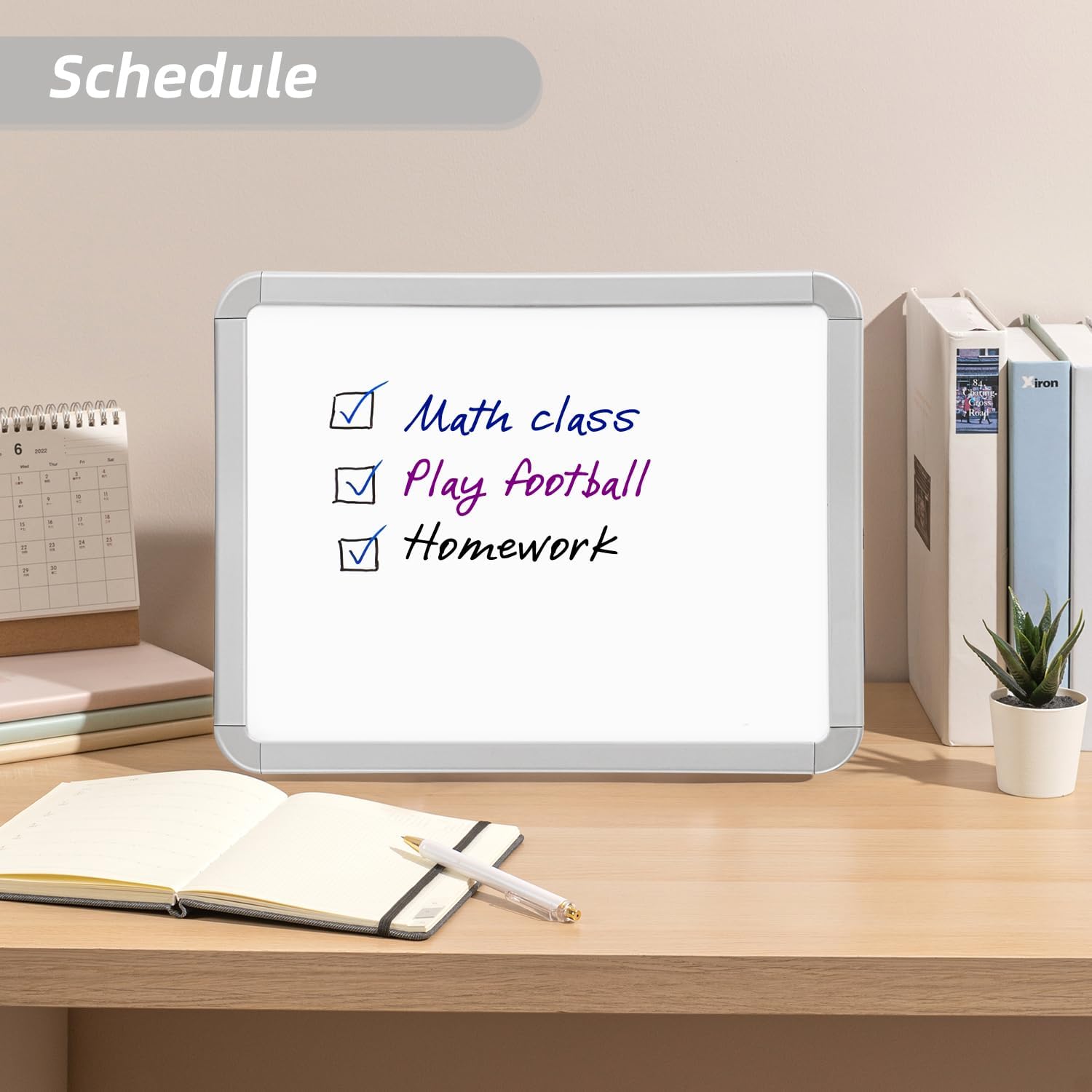 Detalle de VUSIGN VS008 Small Dry-Erase Whiteboard 2-Pack, 8.5 x 11 Inches