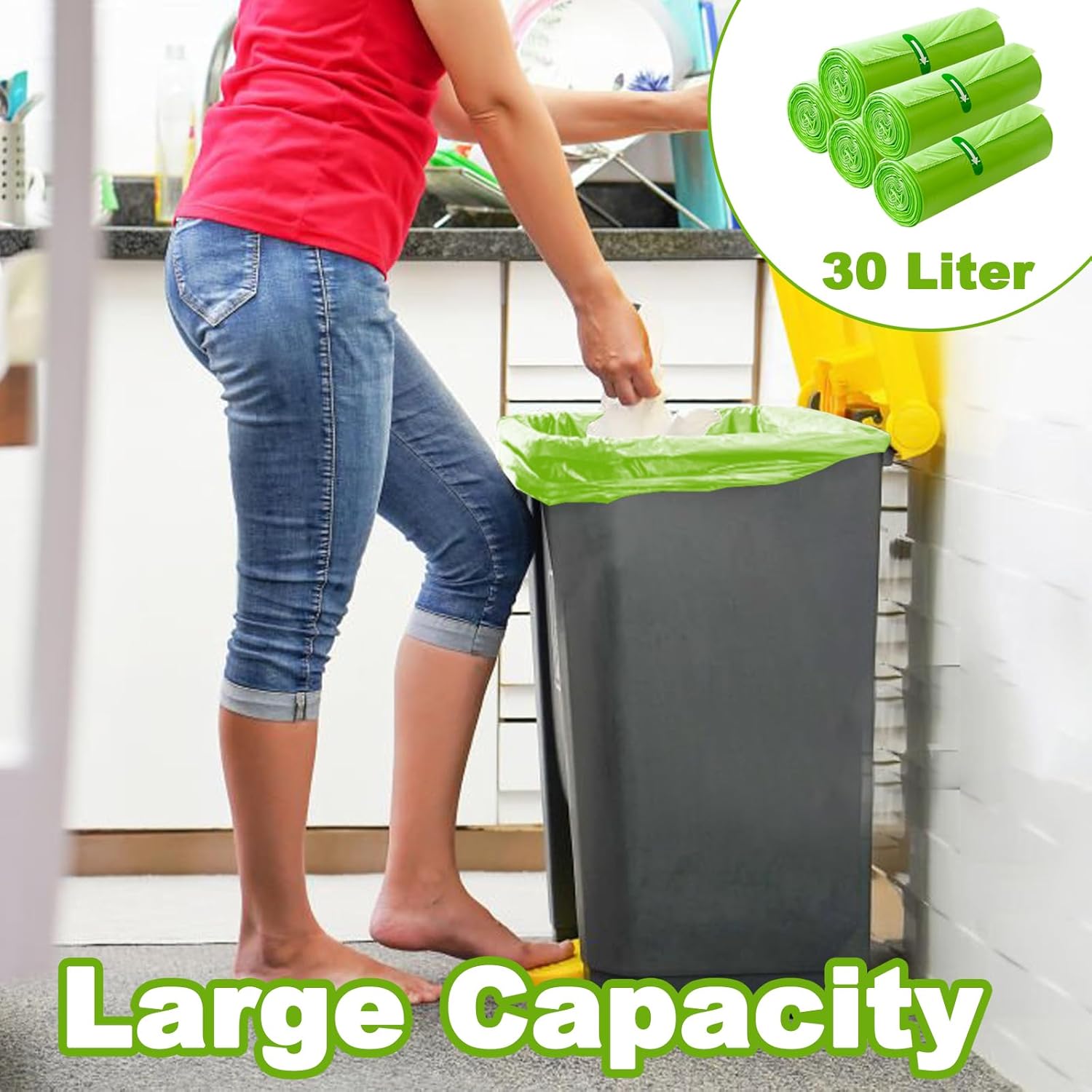 Thumbnail 2 de XOTOZO 30L compostable bin liners, 100 bags