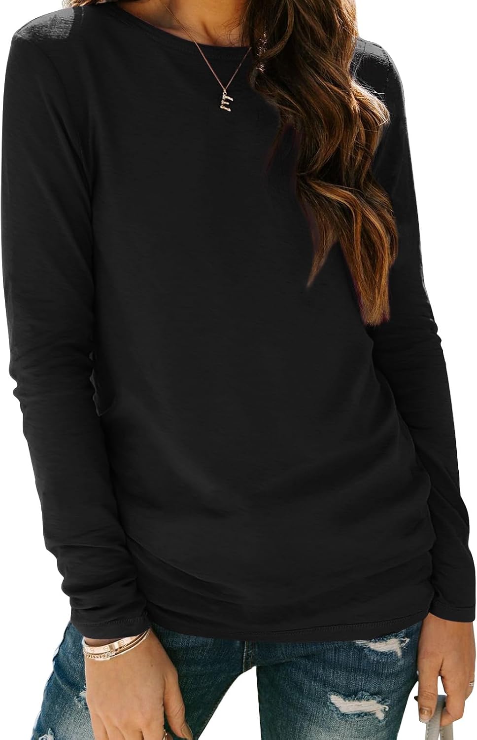 Detalle de XIEERDUO Long Sleeve Tops for Women UK – Crew Neck Sweatshirt, Autumn Stripe Edition