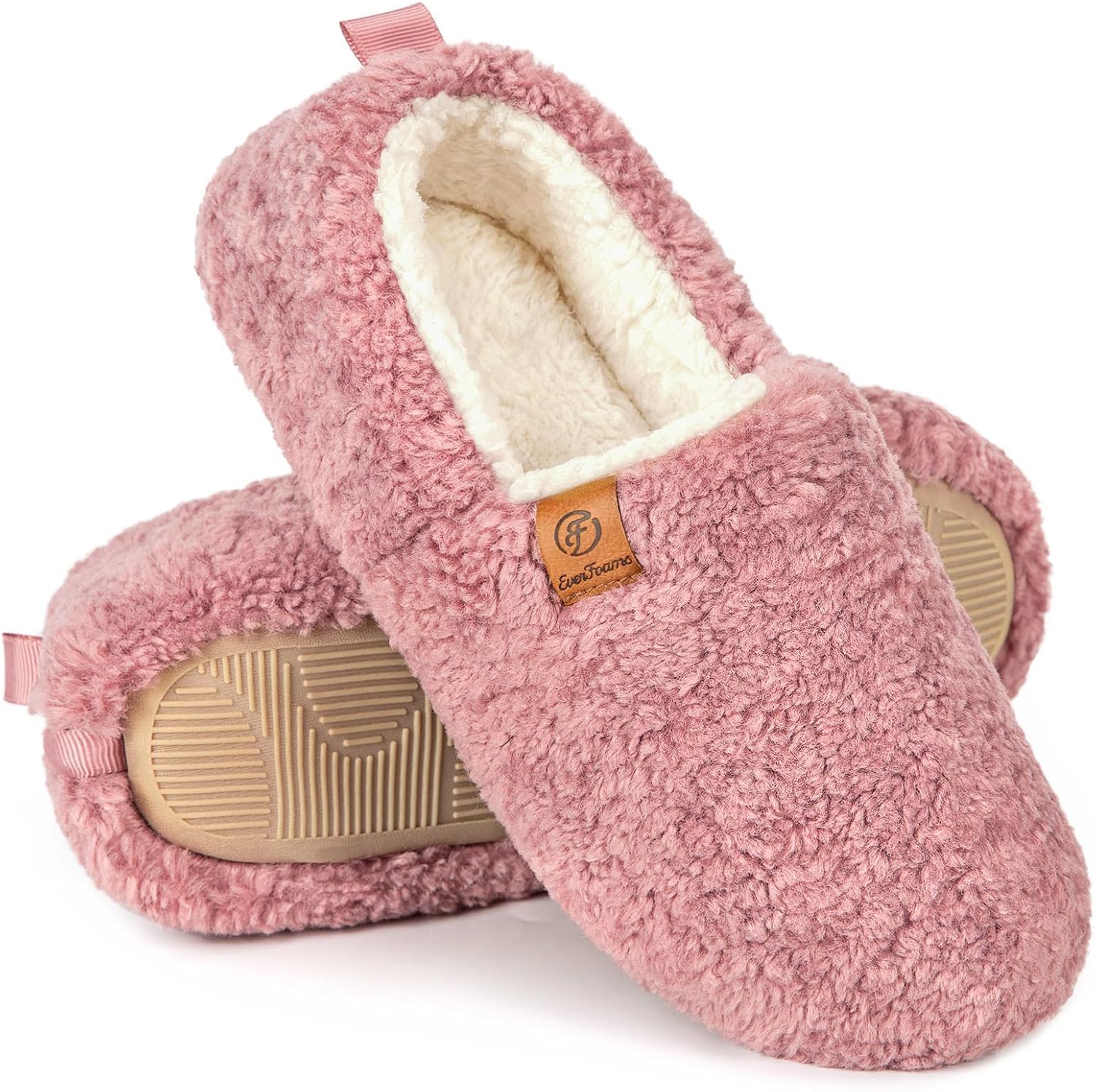 Detalle de EverFoams Winter Hausschuhe Damen mit Memory Foam