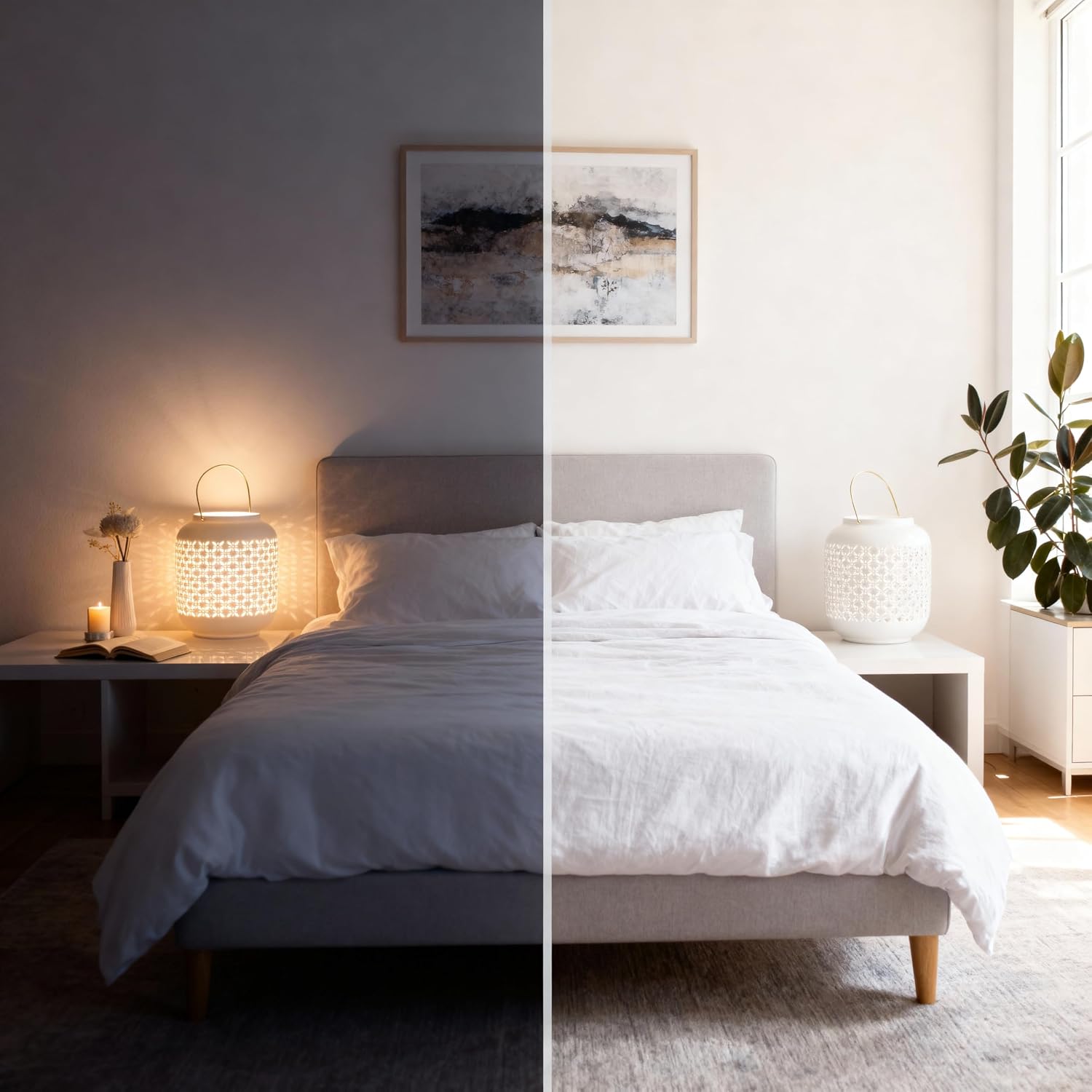Thumbnail 3 de VOLIOS® Keramik Tischlampe – Dekolampe mit 6-Watt LED-Birne, warmweiß