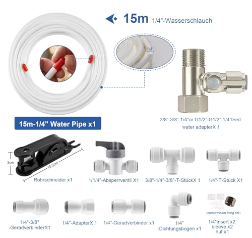 Detalle de ilauke kit de raccordement d’eau 15 m