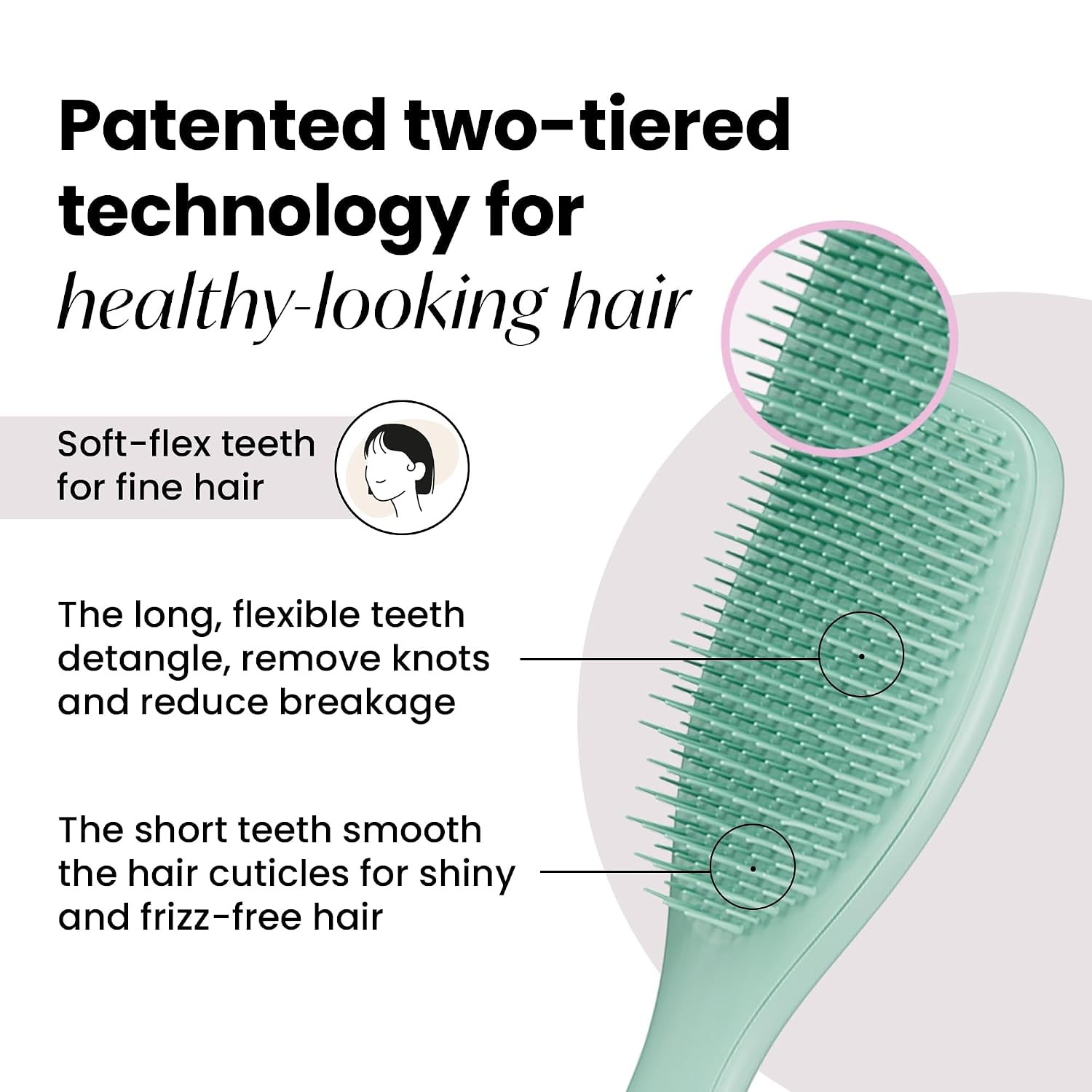 Detalle 2 de Tangle Teezer Ultimate Detangler Bürste für feines Haar 🎀