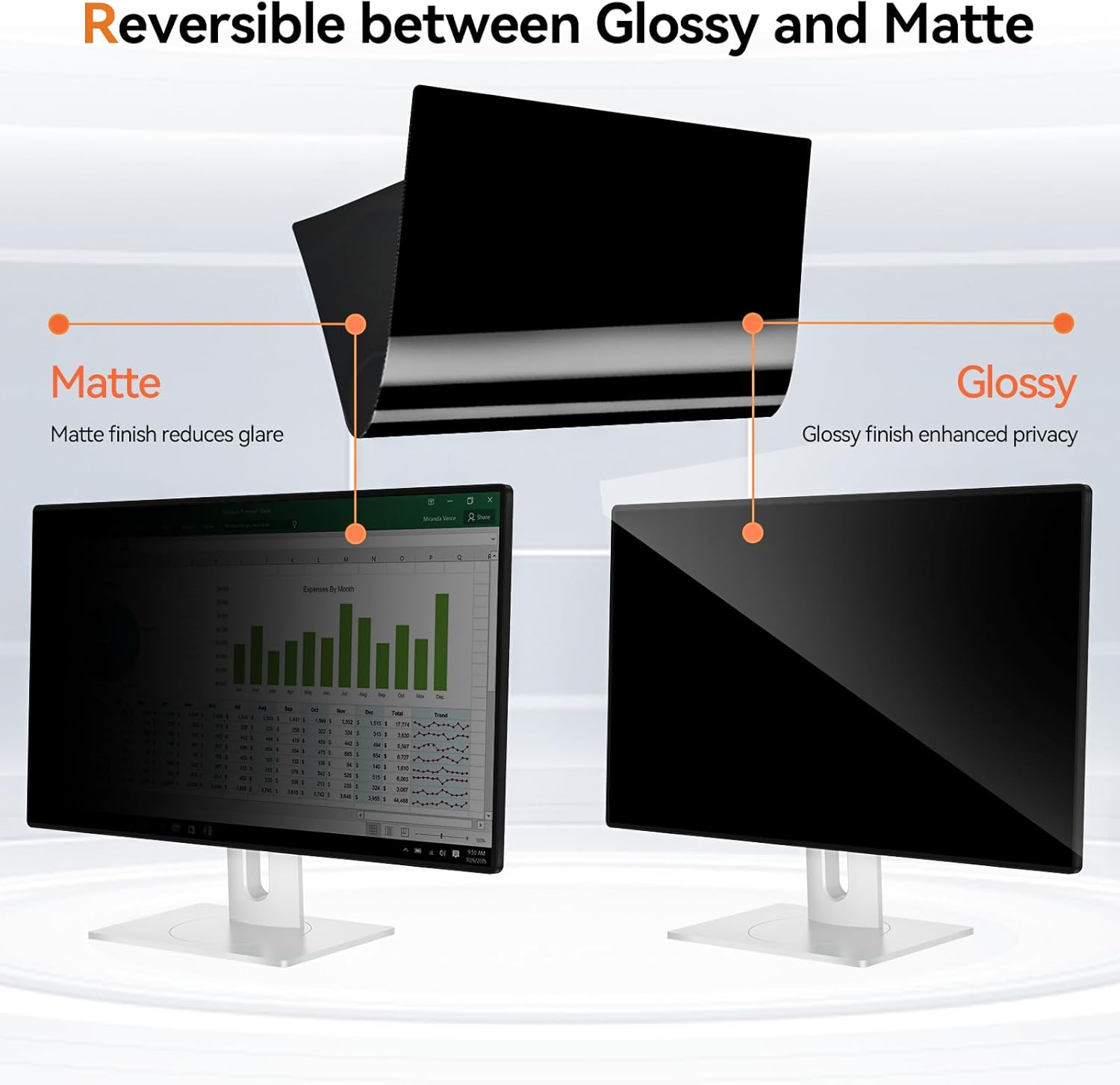 Thumbnail 6 de [2 Pack] 27-Inch Computer Privacy Screen (16:9) for Widescreen Monitors