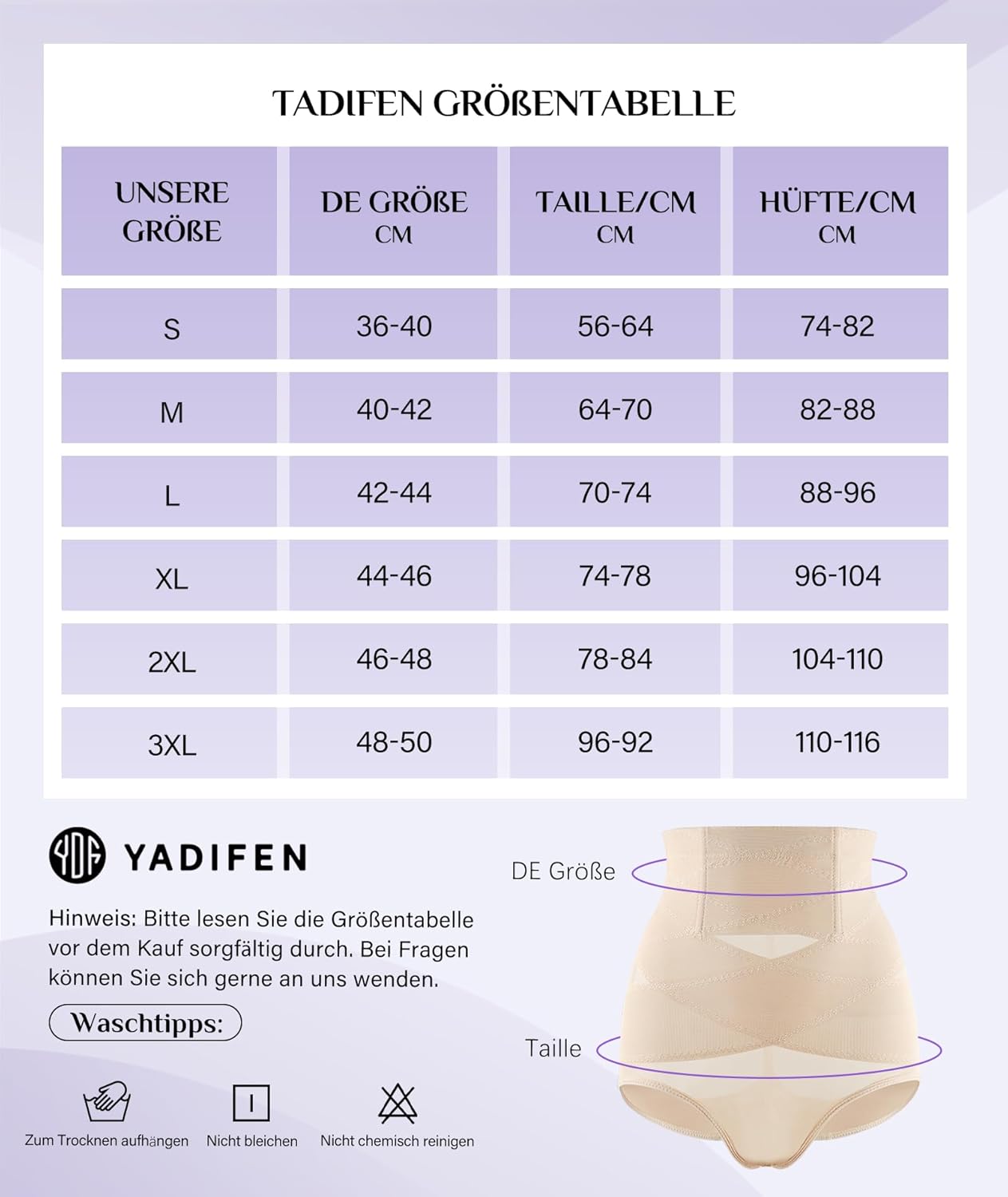 Detalle de YADIFEN Damen Shapewear Bauchweg Hochtaillierte Miederhose – Figurschmeichler mit komfortablem Mesh