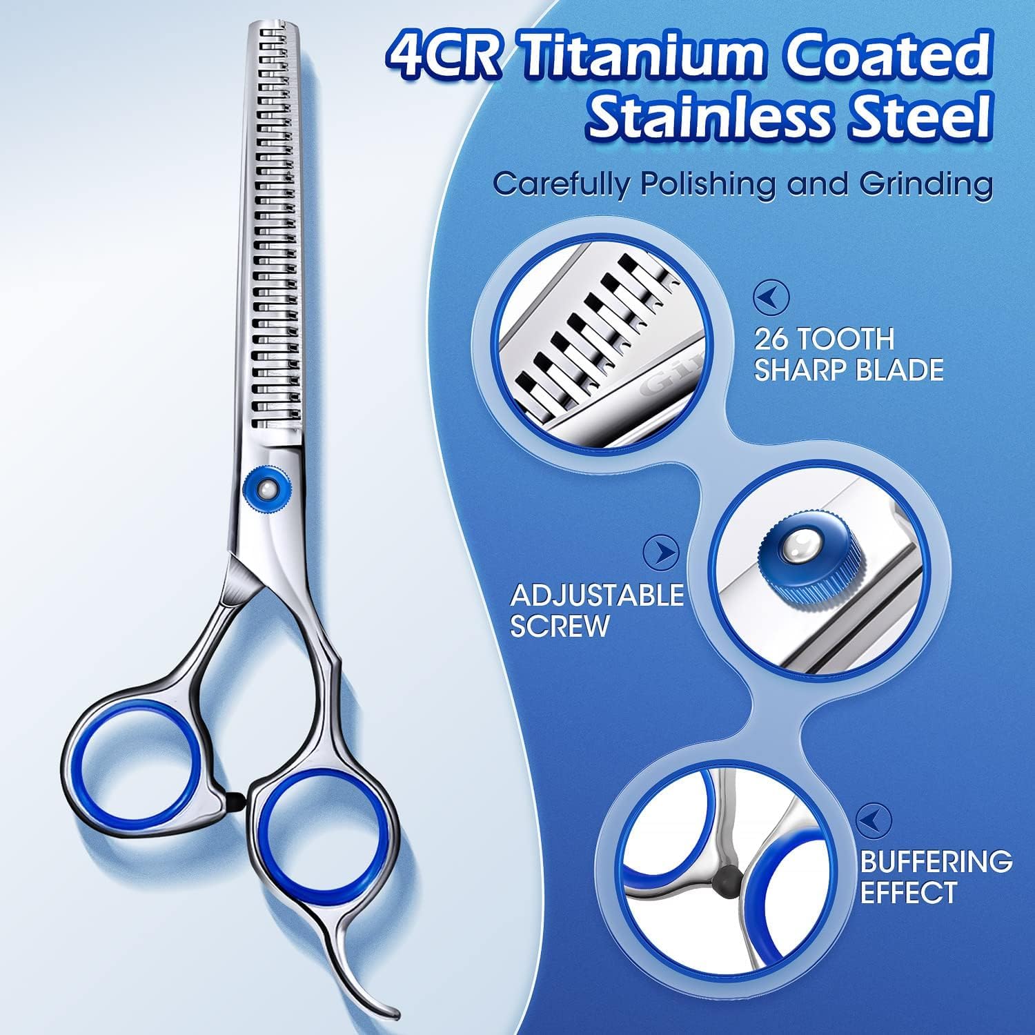 Detalle de Gimars pet grooming scissors set