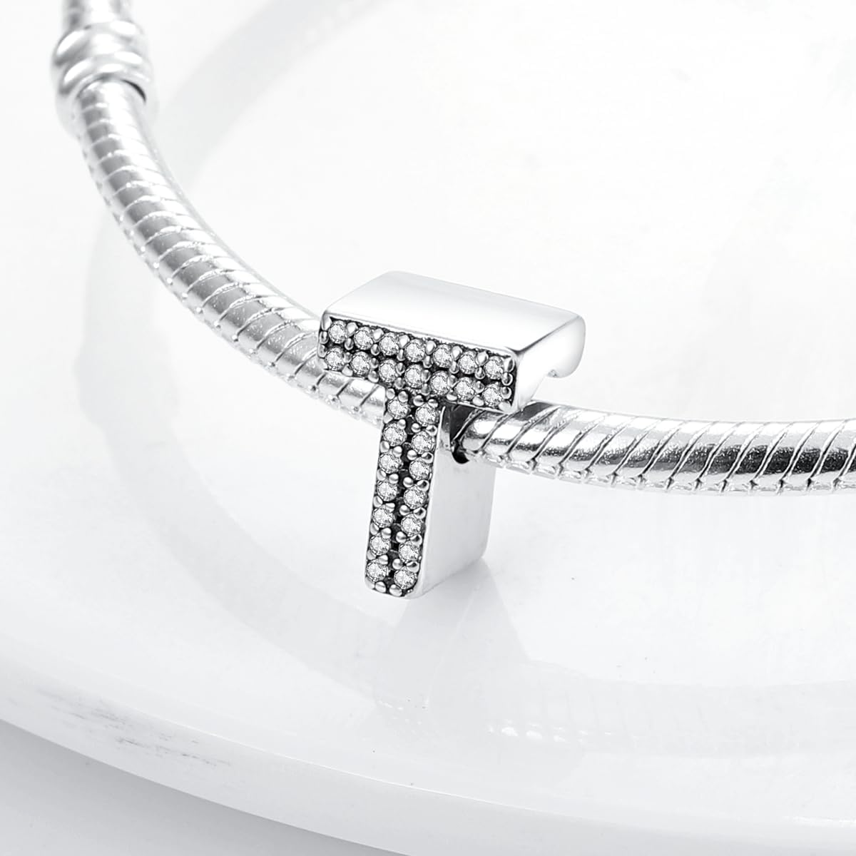 Thumbnail 1 de CQWVB Buchstabe Charm Anhänger A–Z aus 925 Sterling Silber für Pandora- und Europäisches Armband