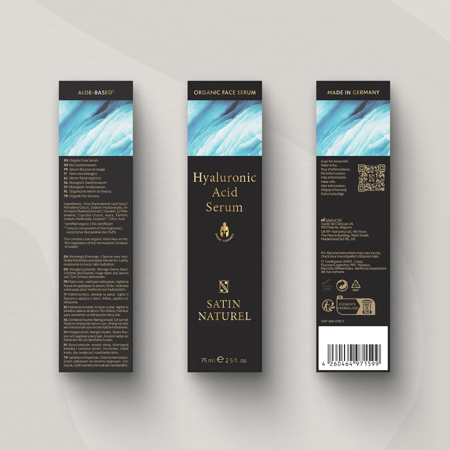 Detalle 2 de Satin Naturel Gesichtscreme 75 ml für Männer
