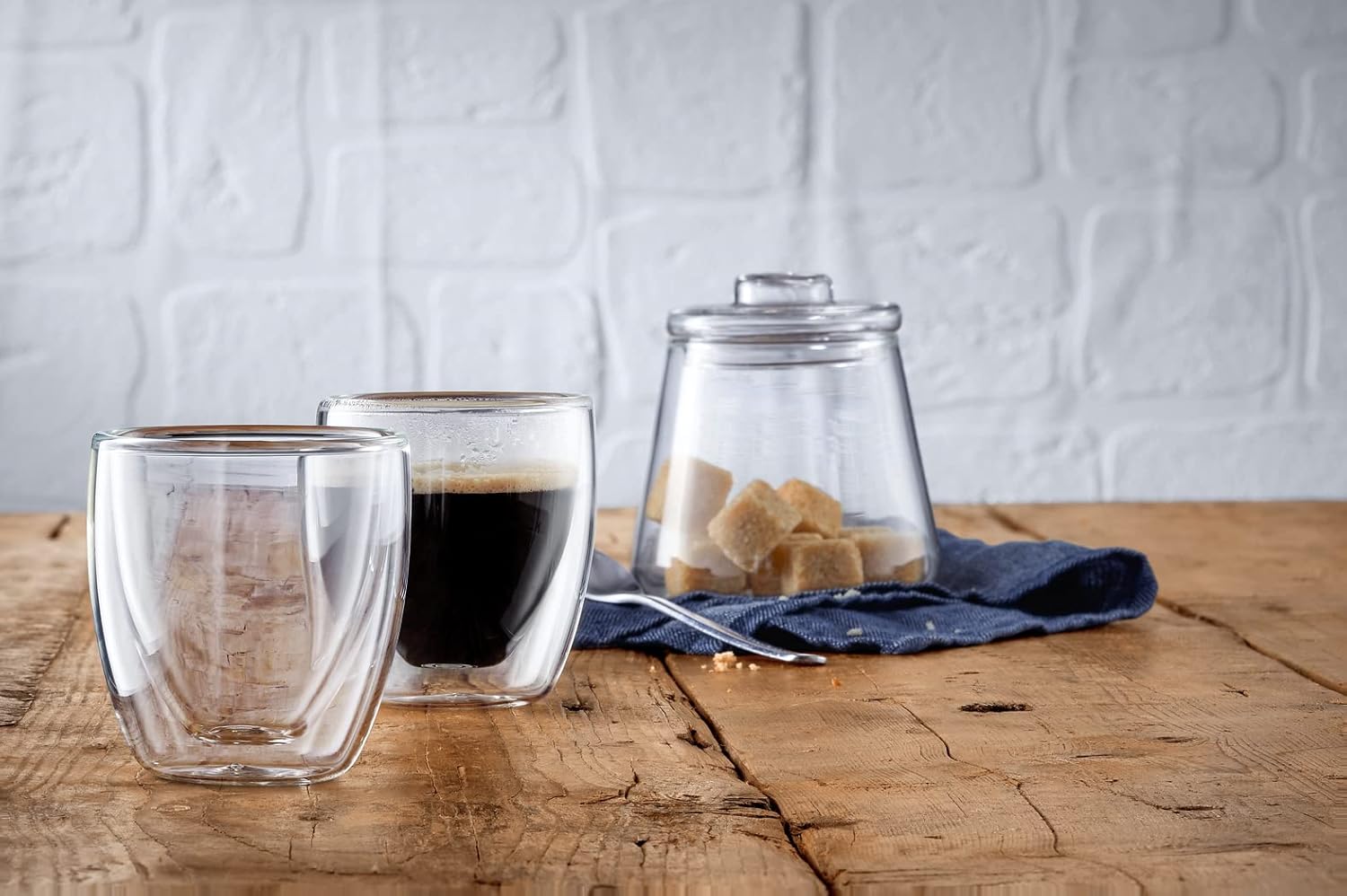 Thumbnail 1 de doppelwandige WMF Kult Espressotassen aus Borosilikatglas (2-teilig, 80 ml) mit Schwebeeffekt