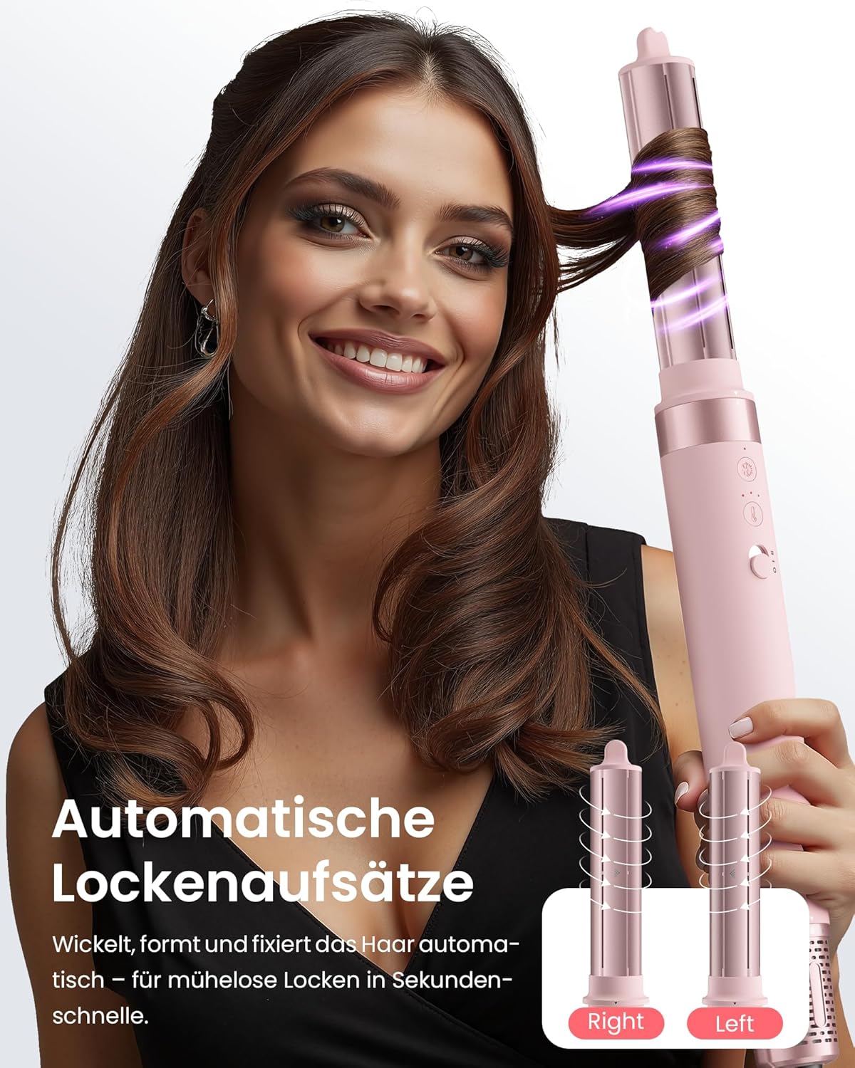 Detalle de MESCOMB 6-in-1 Airstyler mit Diffusor – Komplettes Styling-System für Locken, Glätten und Volumen