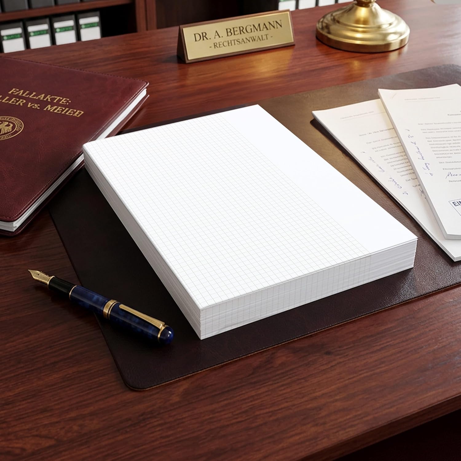 Thumbnail 4 de Landré Kanzlei-Papier A3 auf A4 gefalzt, kariert mit Rand rechts, 80 g/m² (250 Bogen)