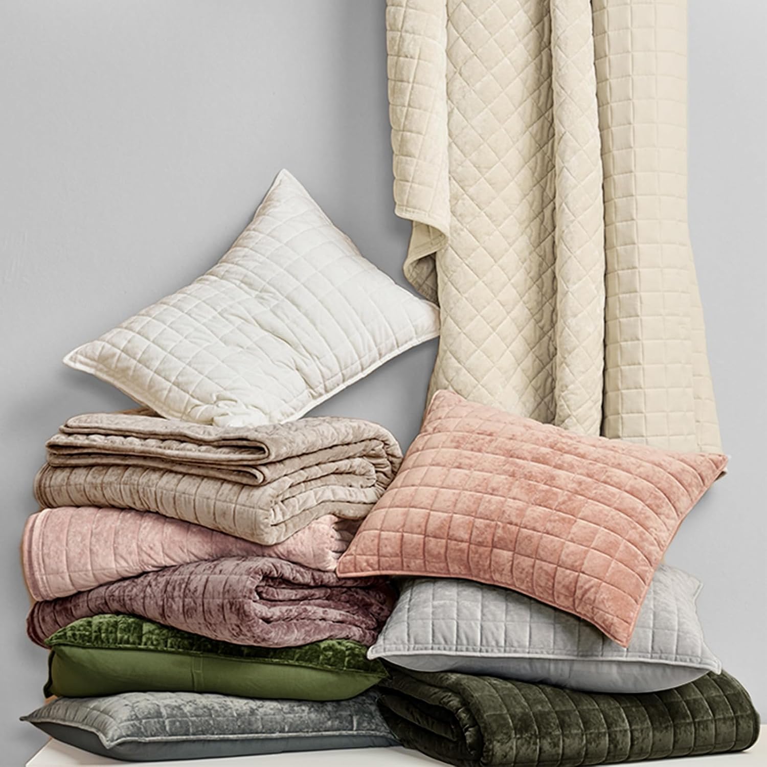 Thumbnail 6 de RECYCO Luxury Velvet Quilt Set King Size