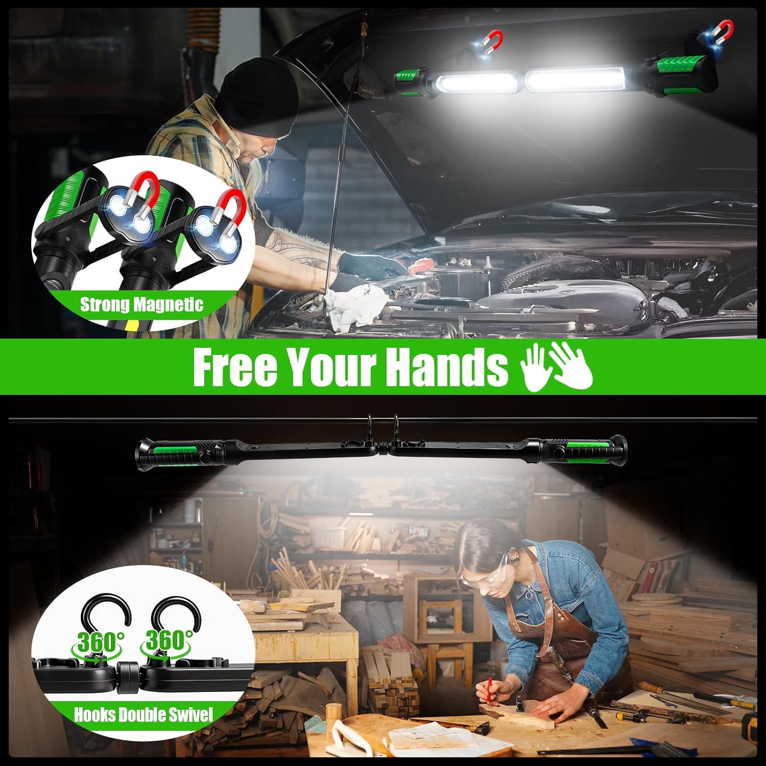 Thumbnail 3 de SYLSTAR 2400LM Magnetic Inspection Lamp with Sensor Control & 4400mAh Rechargeable Battery