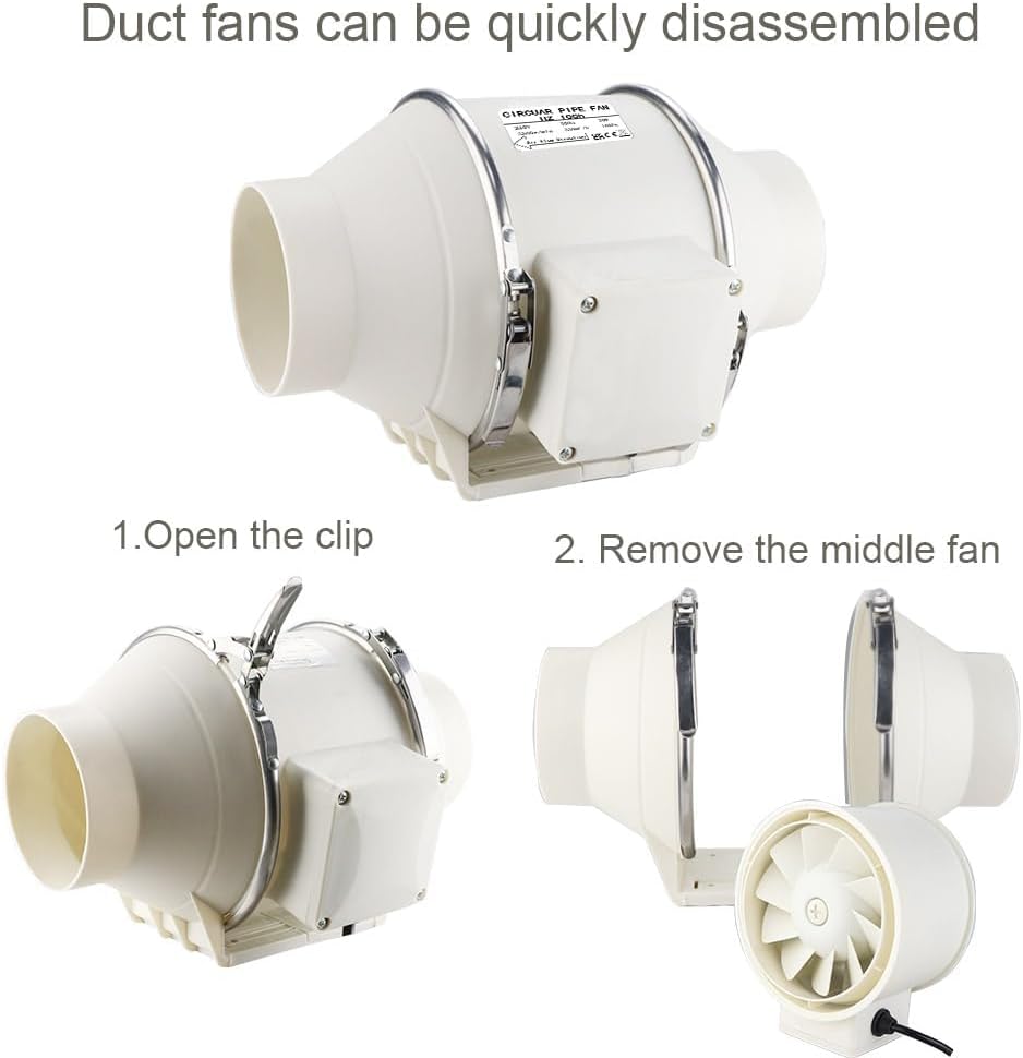 Detalle 2 de Inline 100mm Bathroom Extractor Fan