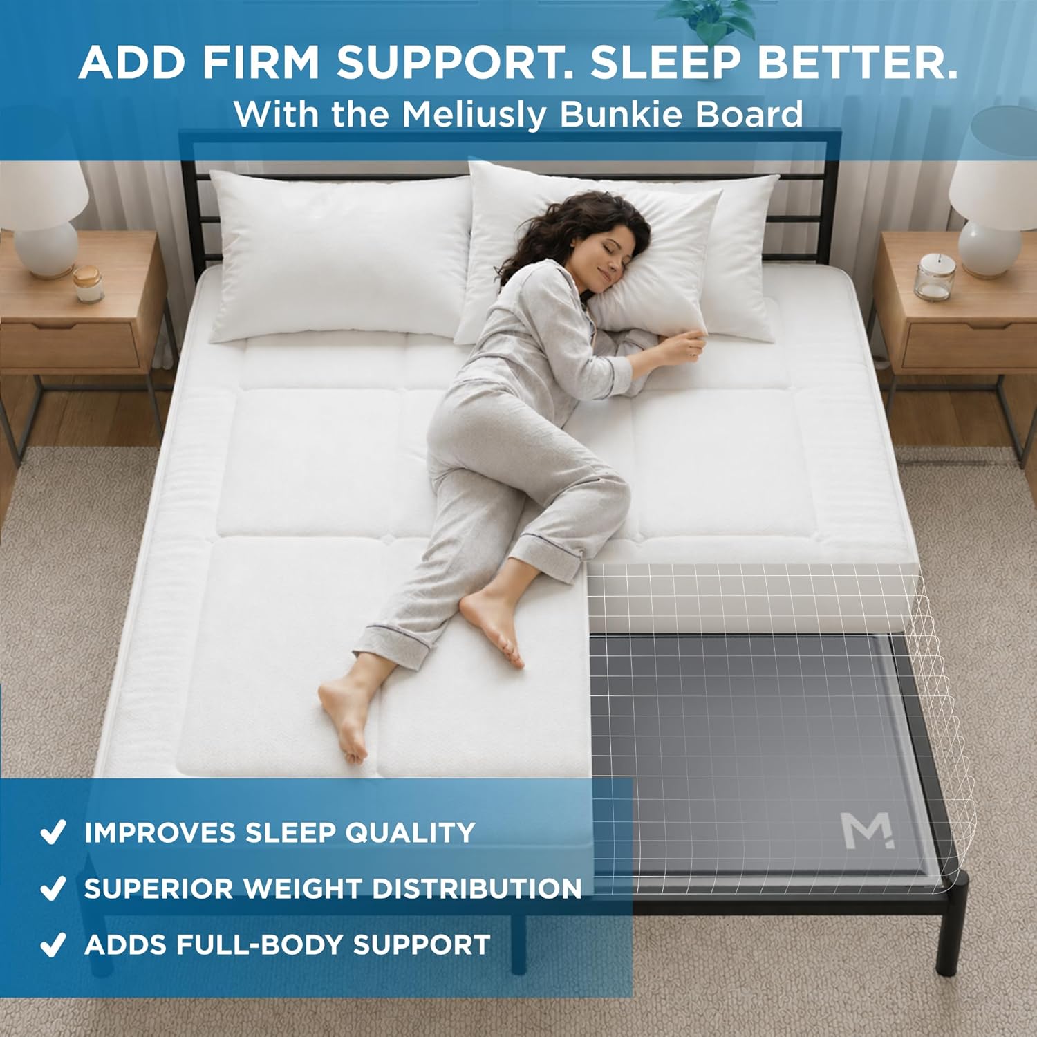 Thumbnail 6 de Meliusly Low Profile Bunkie Board Full Size (54x75)