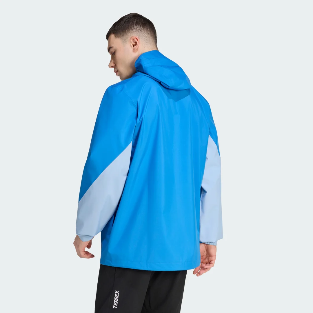 Thumbnail 1 de Chubasquero Terrex Multi 2.5 Layer CLIMAPROOF de Adidas — azul, para salidas al aire libre
