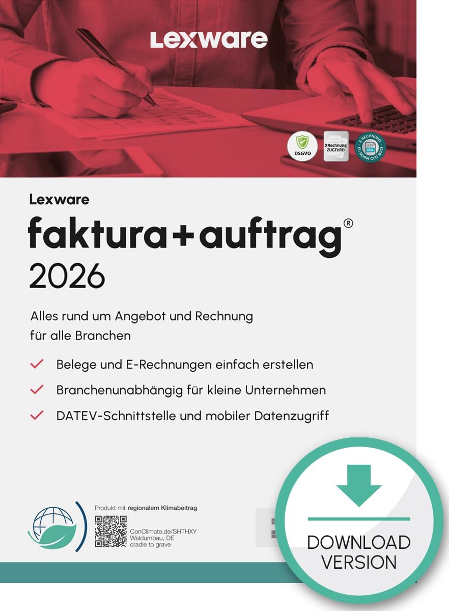 Detalle de Lexware faktura+auftrag Standard 2026 (365 Tage) – einfache Auftrags- und Rechnungs-Software